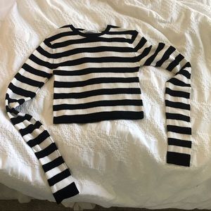 Zara Long Sleeve Crop Top